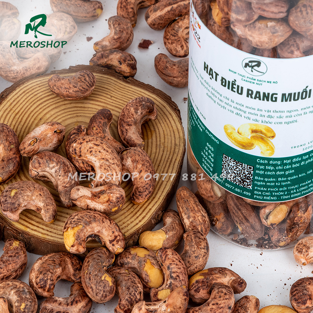 500GRAM HẠT ĐIỀU RANG MUỐI NGUYÊN LỤA (380-410 HẠT/KG HẠT LỚN)