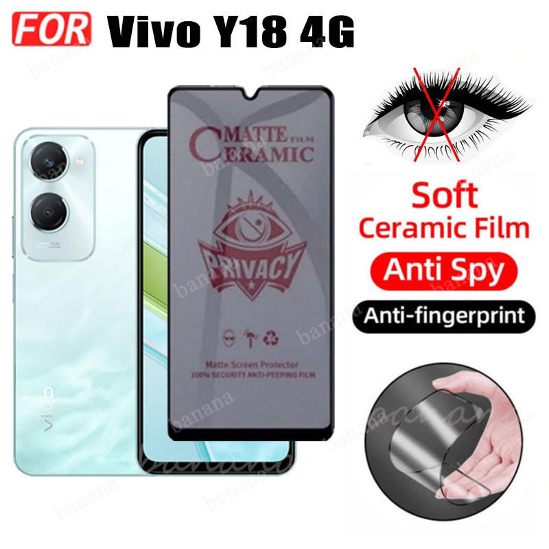 Vivo Y18 4G Tempered Glass Film for Vivo Y18E Y03 Y28 Y38 2 in 1 Camera Lens Glass Full Cover Screen Protector.