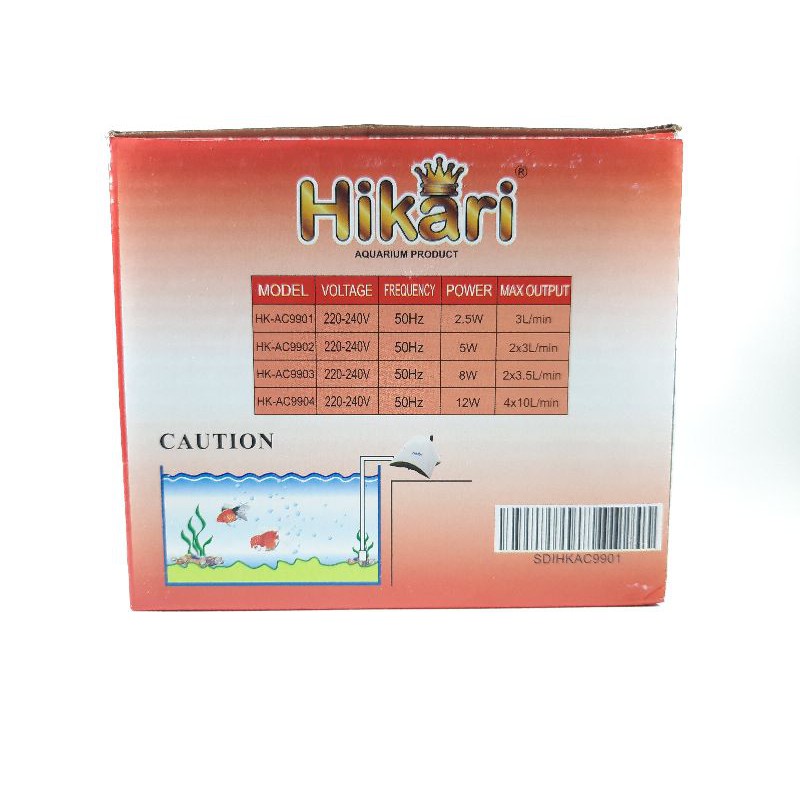 Pompa Udara Airpump aerator HIKARI HK AC 9901 Oksigen udara