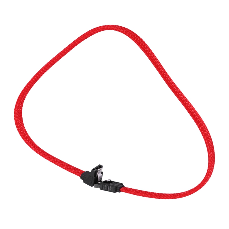 50CM SATA 3.0 III SATA3 7pin Data Cable Right Angle 6Gb/s SSD Cables HDD Hard Disk Data Cord with Nylon Sleeved