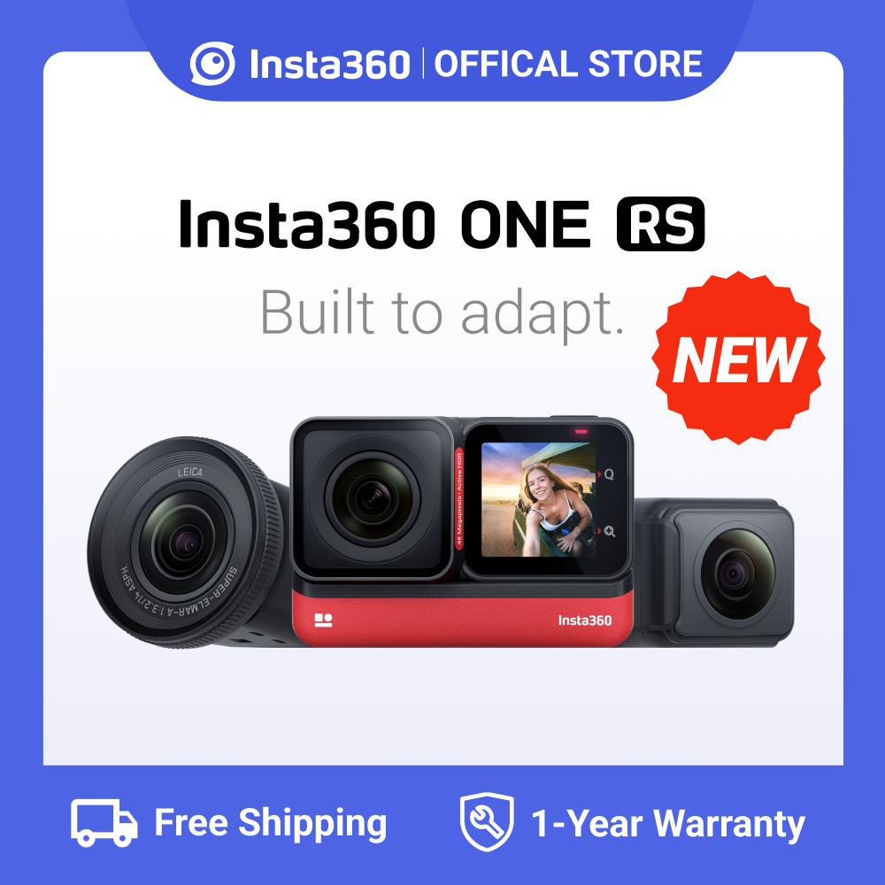 Insta360 ONE RS-Camera Hành Động 4K 60fps Chống Nước & Camera 5.7K 360 Với Ống Kính Hoán Đổi, Ổn Định, Ảnh 48MP, HDR Chủ Động, Chỉnh Sửa AI thumbnail