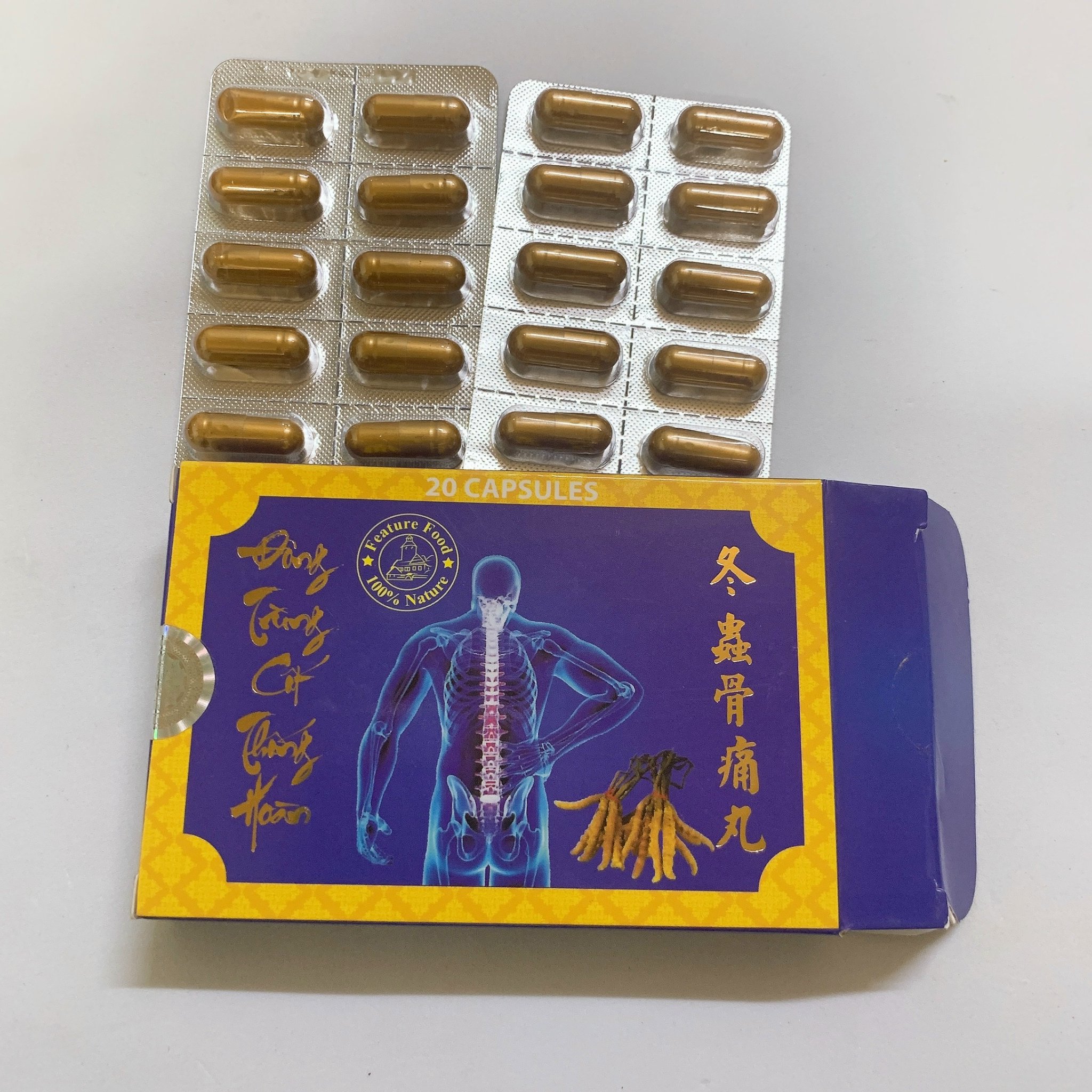 ĐÔNG TRÙNG CỐT THỐNG HOÀN 20V ( VỈ) – HỖ TRỢ XƯƠNG KHỚP