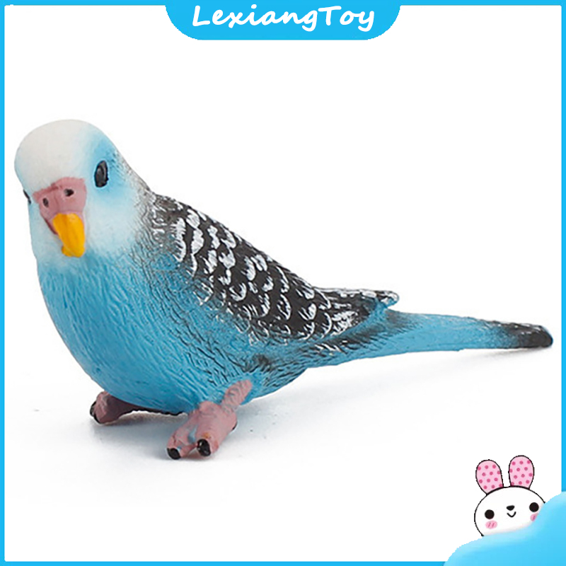 Lexiang Toy Simulation Bird Action Figures Parrot Macaws Budgerigar Lifelike Animals Model Kids Cognition Toys For Gifts