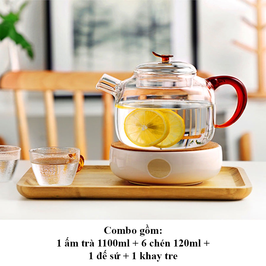 Bộ trà thủy tinh chịu nhiệt - tổng hơp các bộ trà thủy tinh có sẵn tại sil