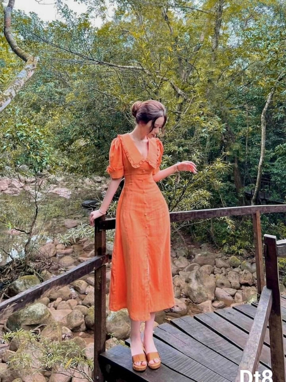 đầm lụa hàng cao cấp xinh tươi lung linh ld22