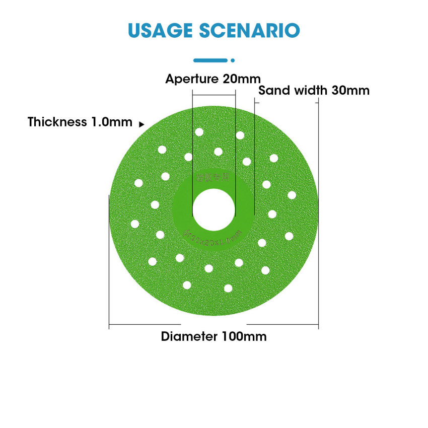 Diamond Cutting Disc For 100 Type Angle Grinder Marble Saw Blade Ceramic Tile Jade Polishing Grinding Disc
