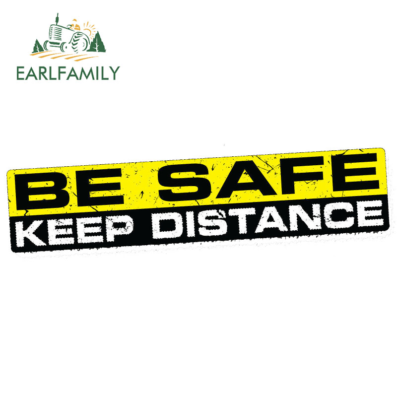 【Hottest Trends】EARLFAMILY 15cm x 3cm BE KEEP DISTANCE Sticker Decal ...