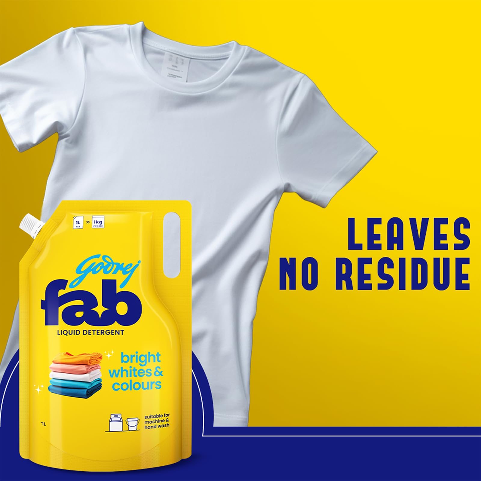 Fab Liquid Detergent 1 Litre | With Spill-Proof Nozzle For Easy Dosing or Refill | | From Haatbazar | Haat bazar | Haatbazaar | Hatbazar. 