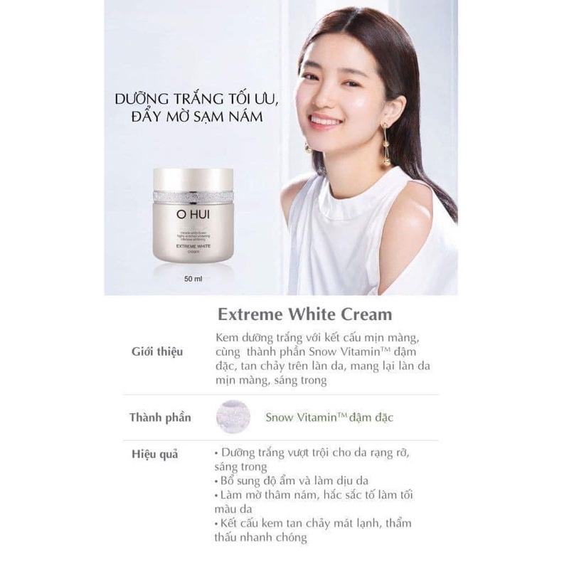 Kem dưỡng trắng da OHUI Extreme White
