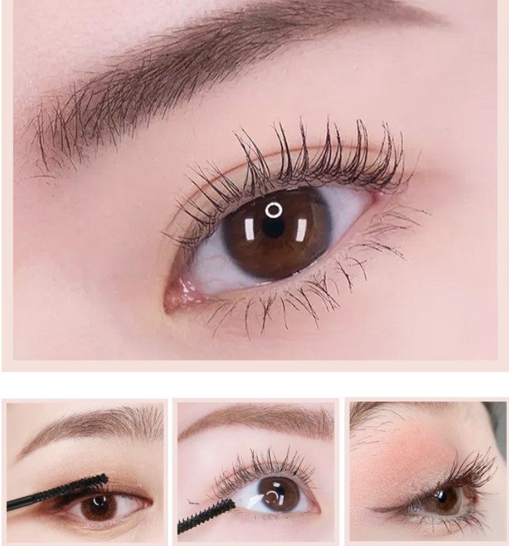 Korean Black Mascara Lengthens Eyelashes Extra Volume Waterproof Natural Lashes