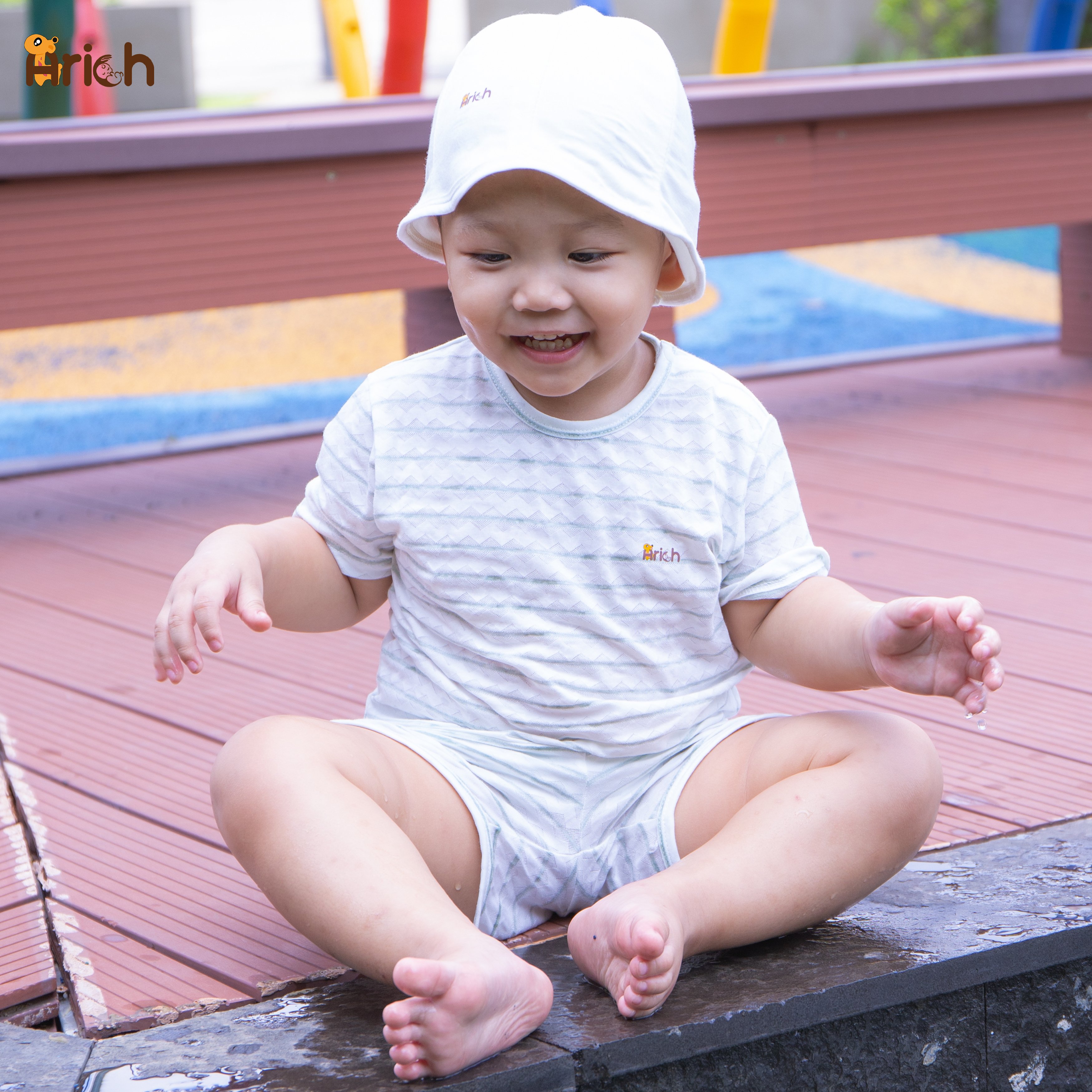 Mũ/ Nón em bé vải Sợi tre SIZE LỚN