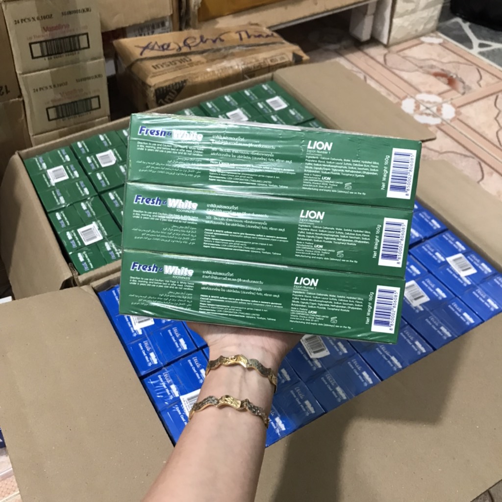 [Ảnh thật] Kem đánh răng Fresh&white thái lan chính hãng