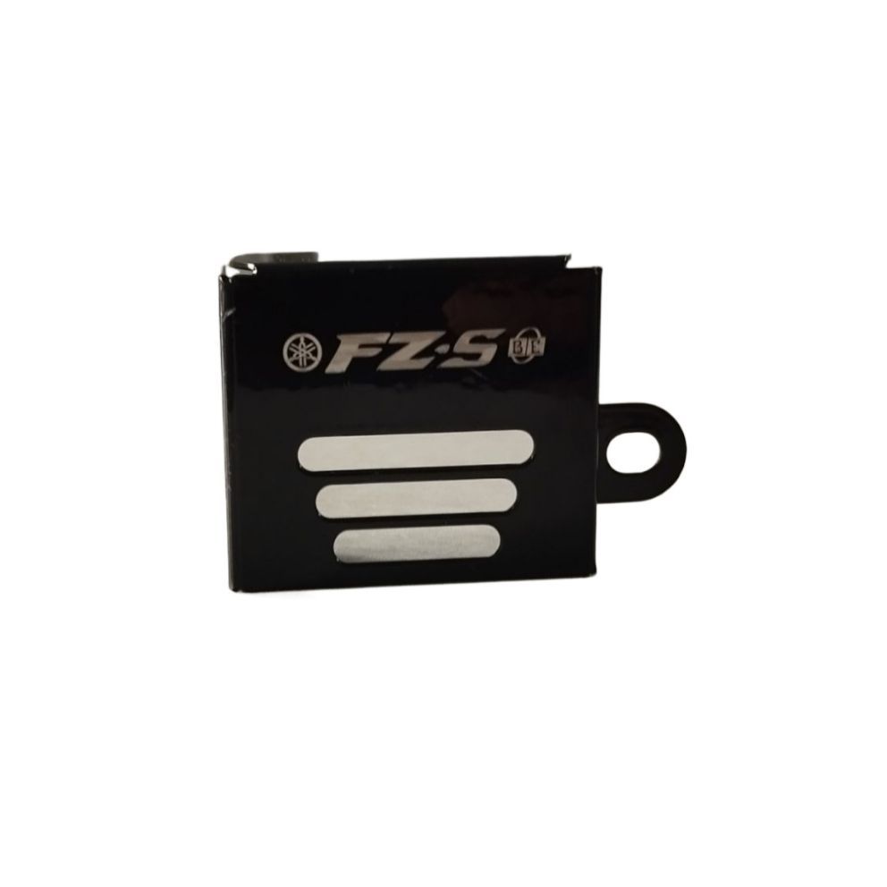 Rear Master Cylinder Oil Pot Cover for Yamaha FZS V2, FZS V3 Bike Stainless Steel with Laser Marking Brand Name & Logo