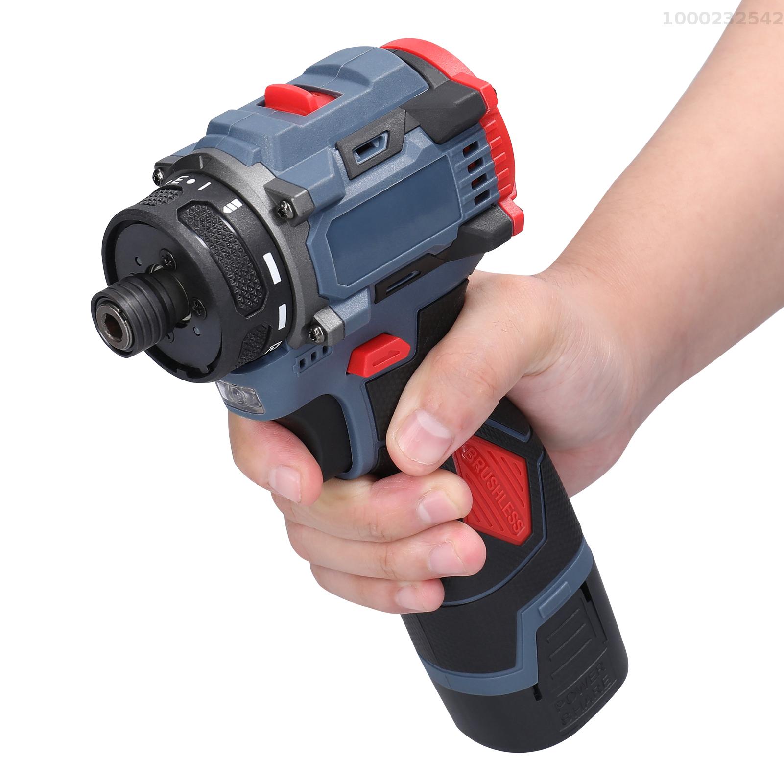 Nanwei 16.8V đa chức năng tua vít điện mô-men xoắn 45nm động cơ không chổi than trục vít điều khiển thực tế để lắp đặt đồ nội thất đồ gia dụng sửa chữa điện tử ô tô