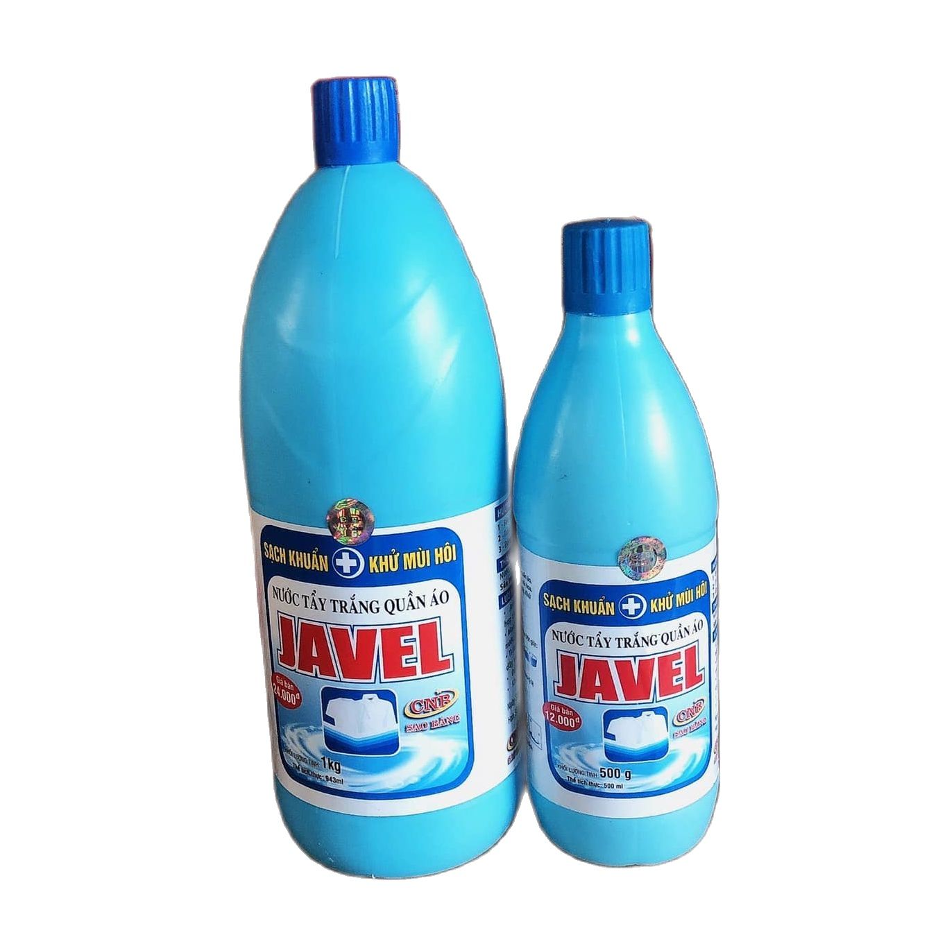 Combo 2 chai nước tẩy trắng quần áo Javel sạch khuẩn khử mùi hôi chai 1 lít