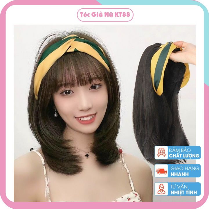 Tóc Nữa Đầu Đính Cài Bdv Ngắn