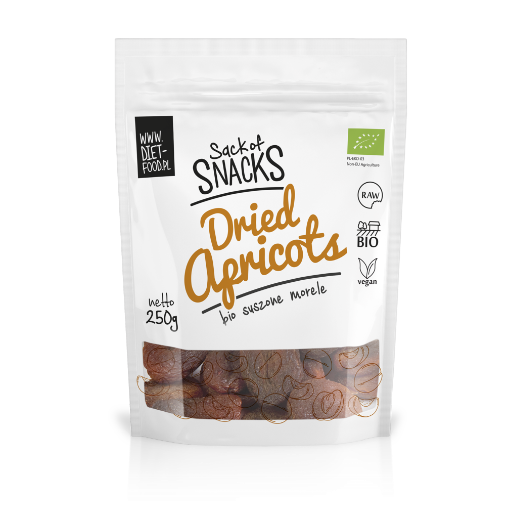 Mơ khô hữu cơ diet food organic dried apricots - oh baby 125