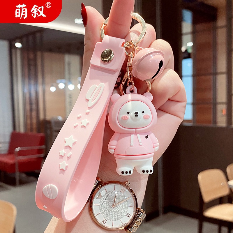 Móc khoá gấu cute treo balo cặp sách