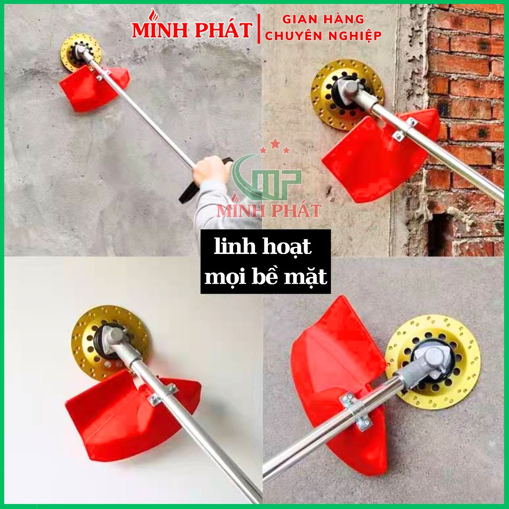 Máy mài bê tông chuyên nghiệp minh phát, máy mài tường xi măng cán dài 1m4