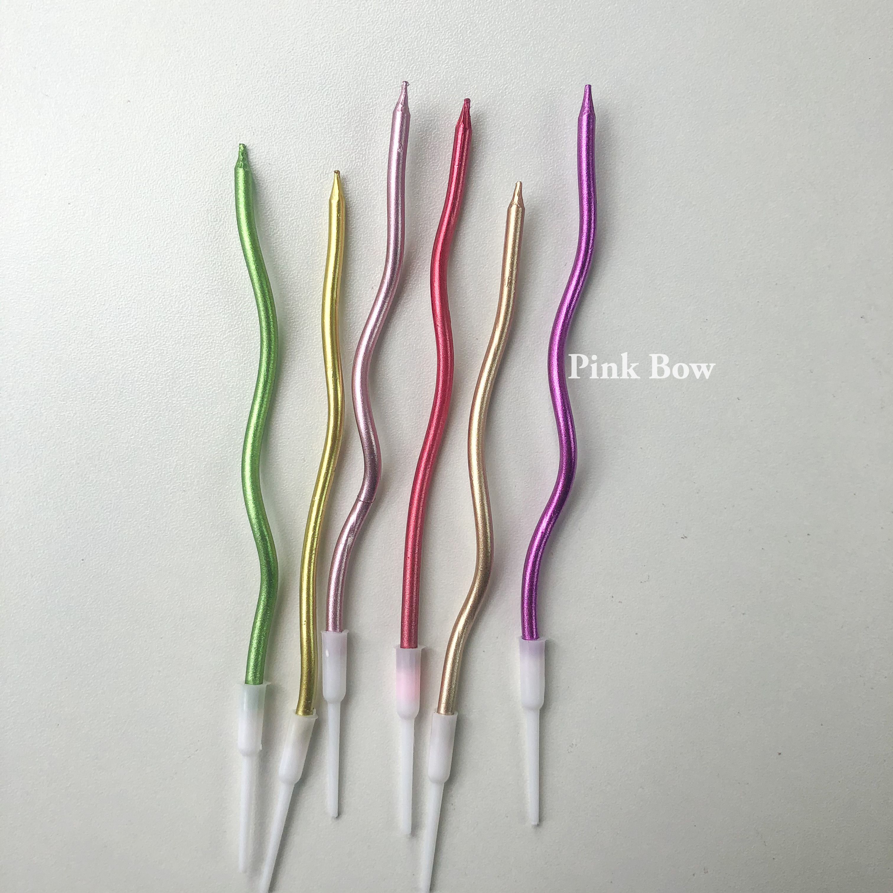 Nến sinh nhật xoắn đủ màu Pastel set 6c