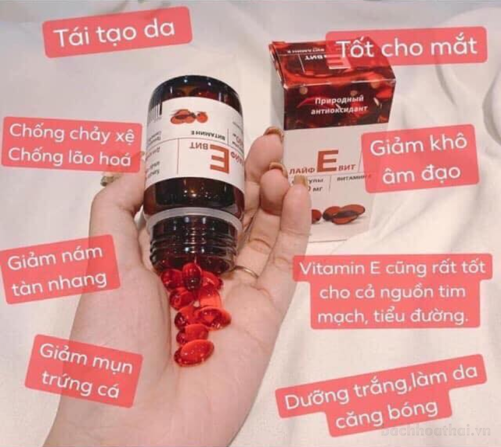 Viên Vitamin E đỏ Mirrolla Nga