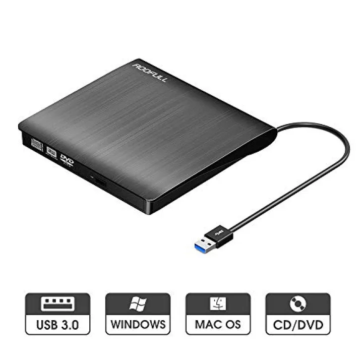 Roofull External Dvd Drive Usb 3 0 Portable Cd Dvd Rw Optical Drive Burner Writer For
