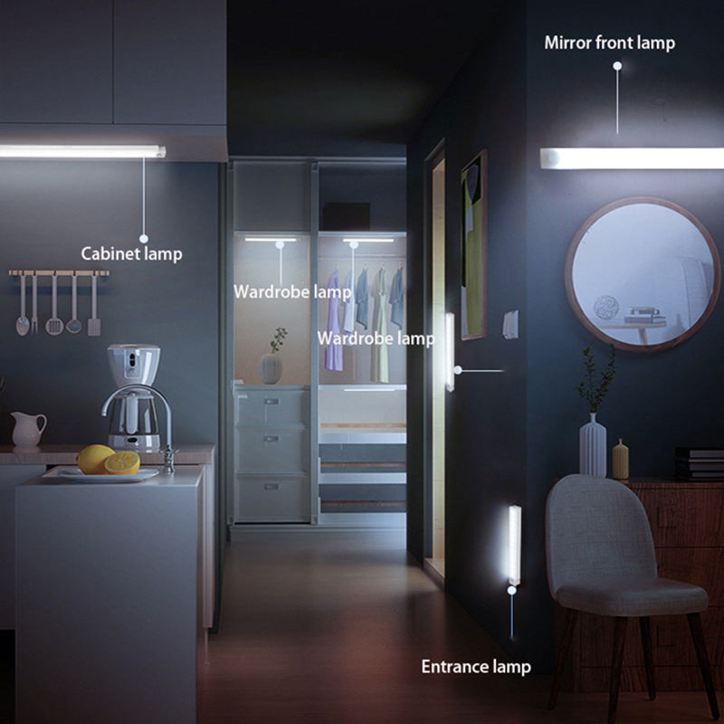 Long strip sensor light human body sensor light led night light kitchen wardrobe cabinet corridor light