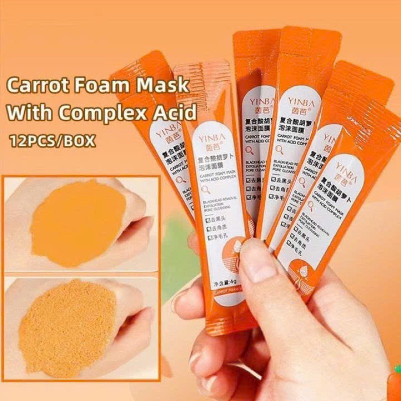 Mặt Nạ Sủi Bọt Cà Rốt - Bơ  YanFu