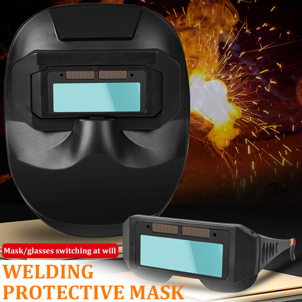 DIPPRUN Light-changing glasses, welding mask, fully automatic light-changing protective mask, anti-grill face protection, welding mask, head-mounted welding helmet