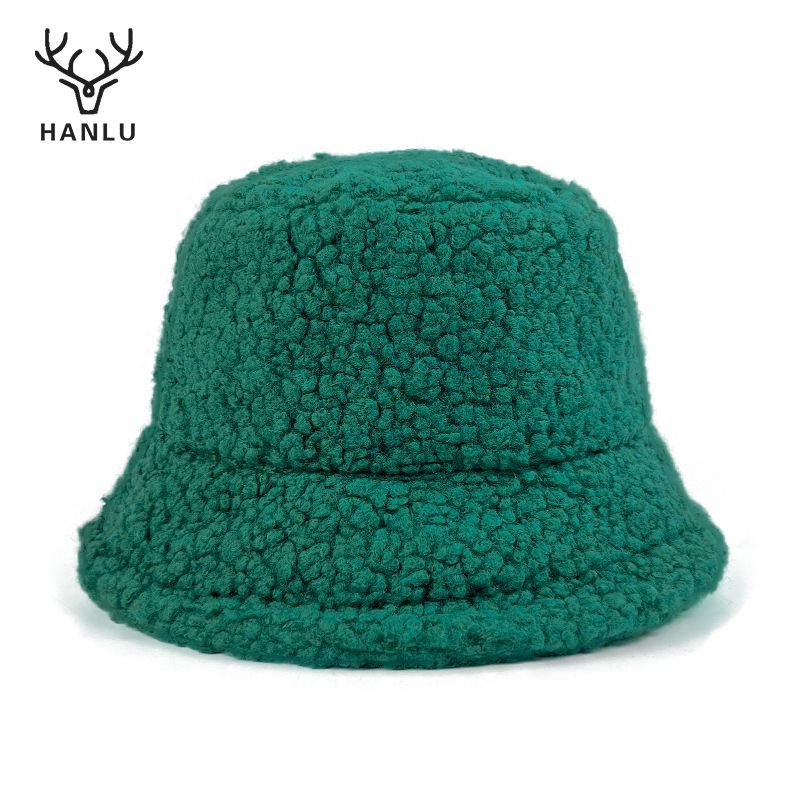 Hanlu Winter bucket hat outdoor warm hat solid color bucket hat