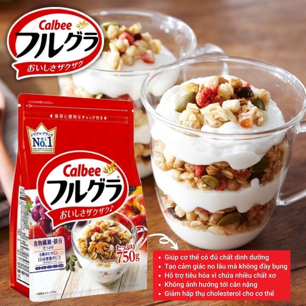 Ngũ cốc Calbee nội địa Nhật 750G (Date t2/2025)
