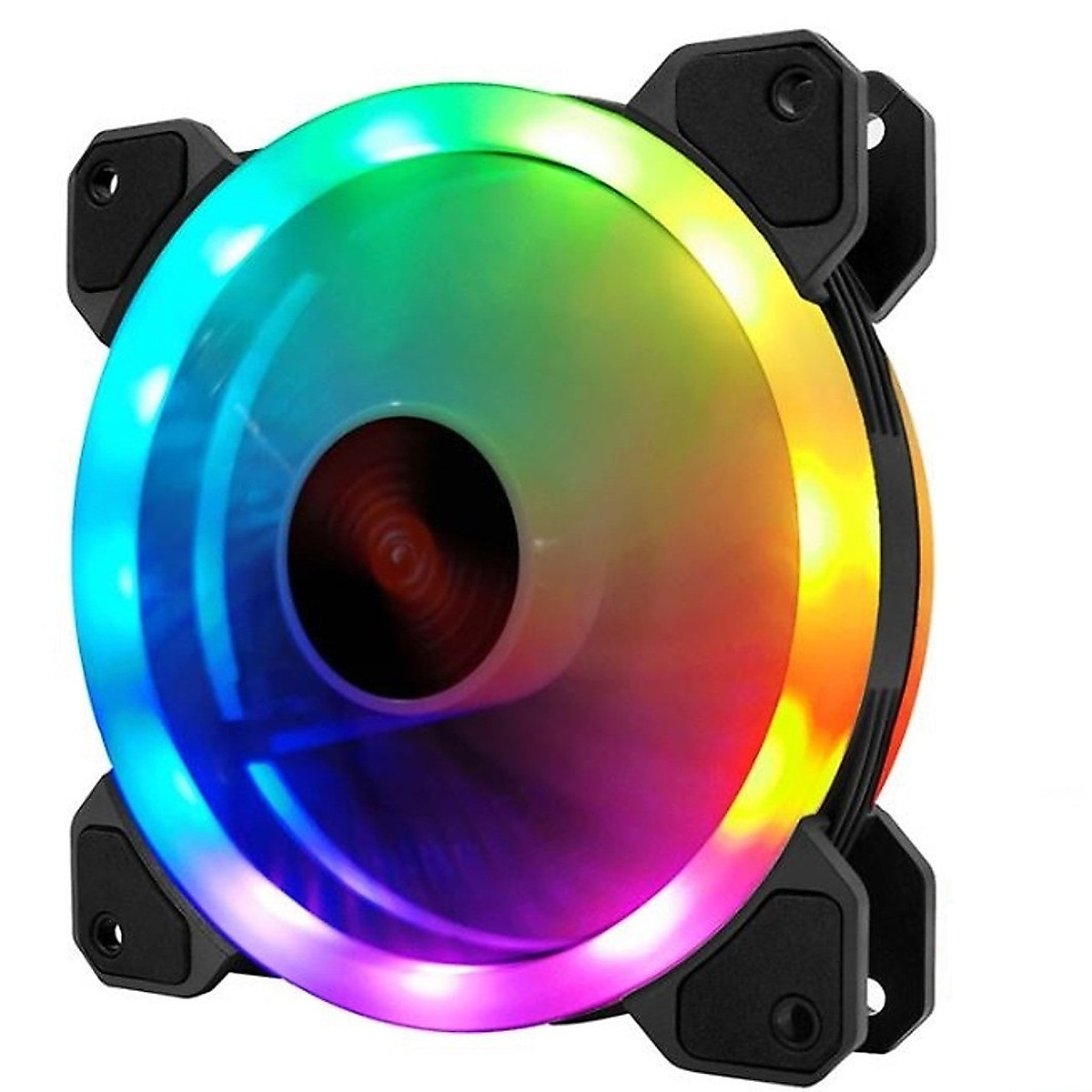 Quạt tản nhiệt Fan led Double Ring 7 màu