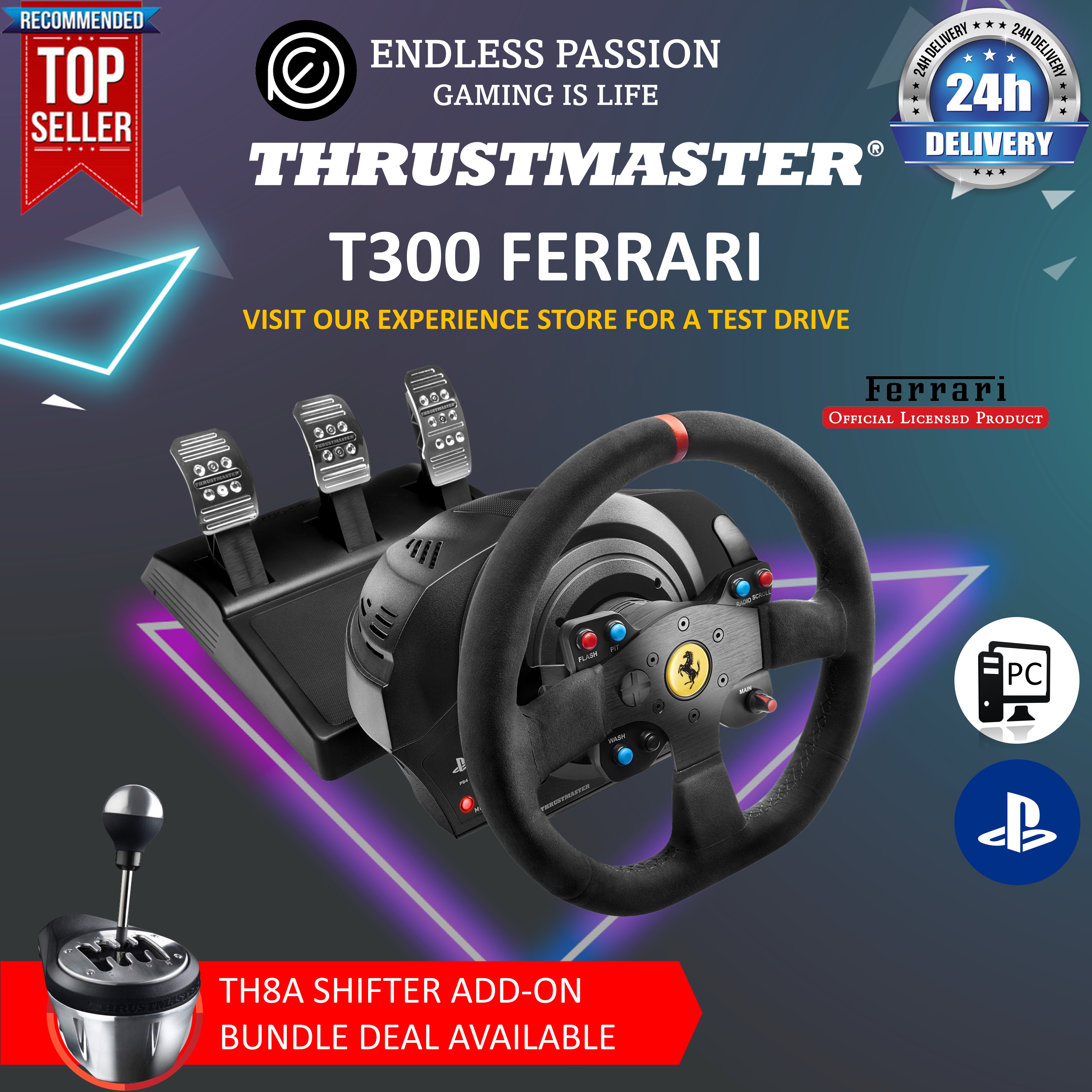 Thrustmaster T300 Ferrari Alcantara Edition - Volant PC - Garantie