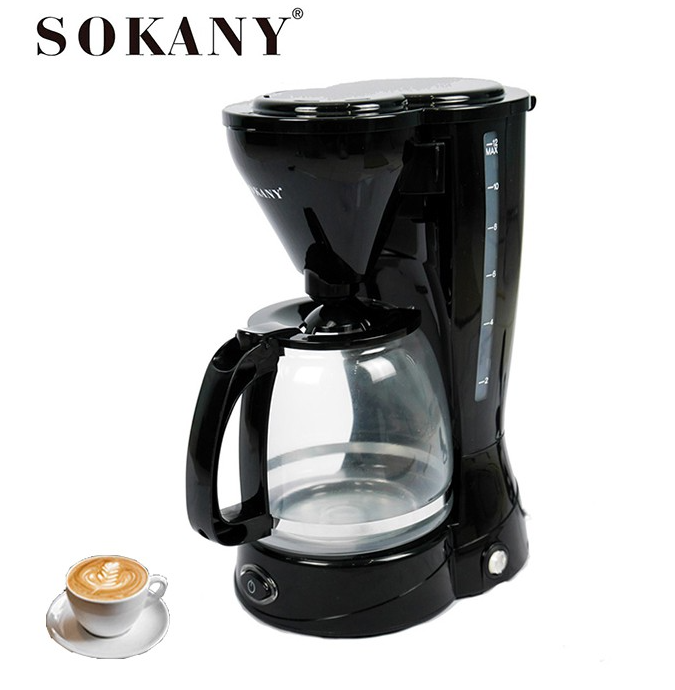 Espresso Machine cafe automatic coffee machine Sokany cm-102, polishing machine coffee foaming maker café household large capacity for 12-15 Cup anti-drip function headlight espresso support milk foaming for cappuccino enjoy charming flavor