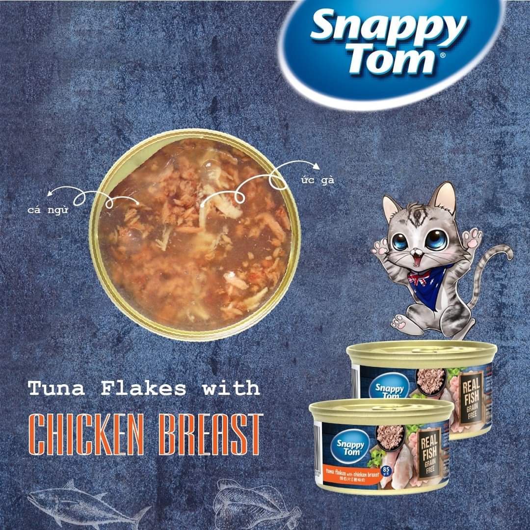 Pate Cho Mèo Snappy Tom Premium 85g - 5 vị mix