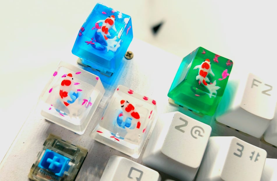 [HCM]Keycap cá koi trang trí bàn phím cơ gaming. [ ẢNH THẬT]