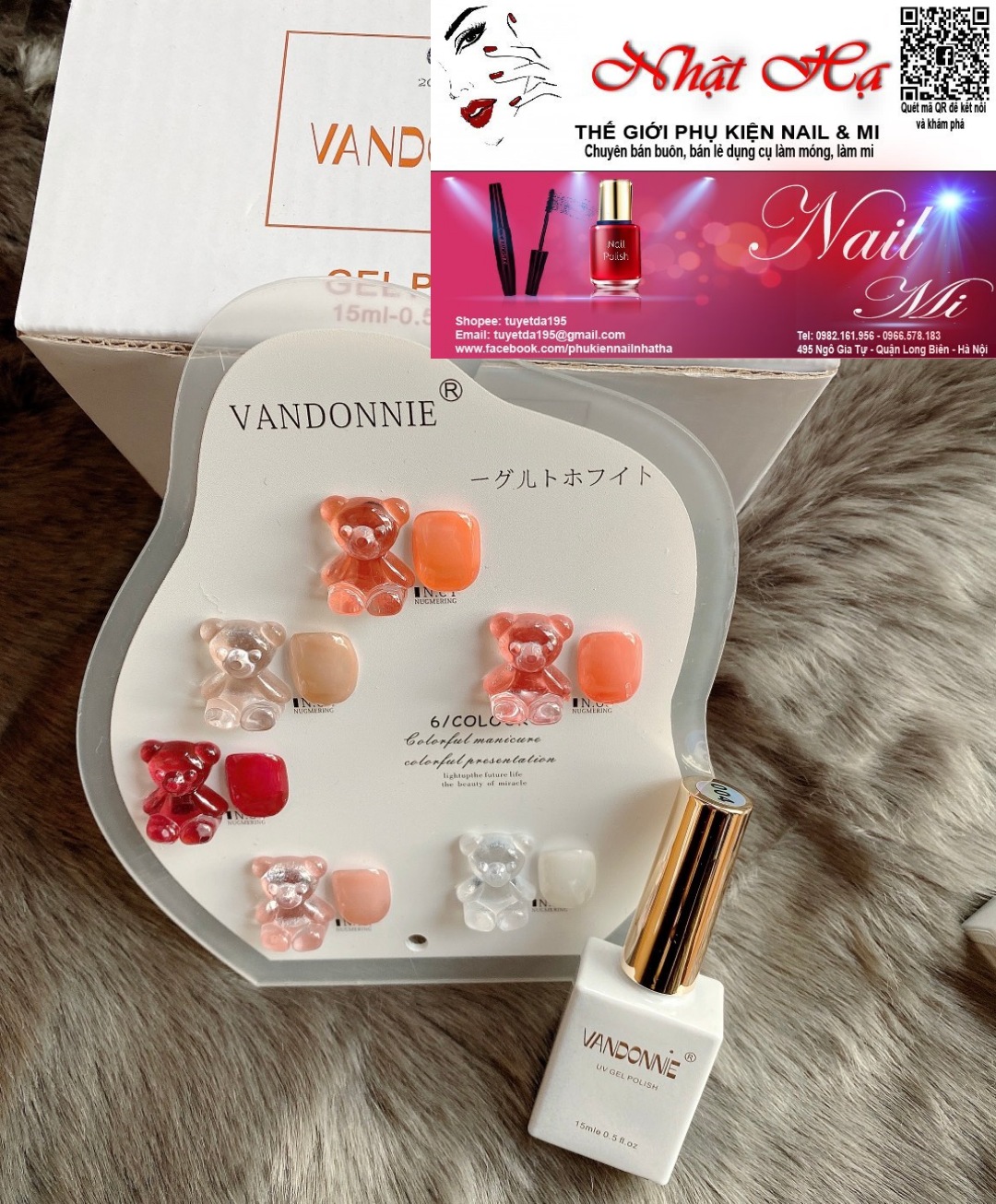Sét sơn gel thạch 6 mầu VANDONNIE