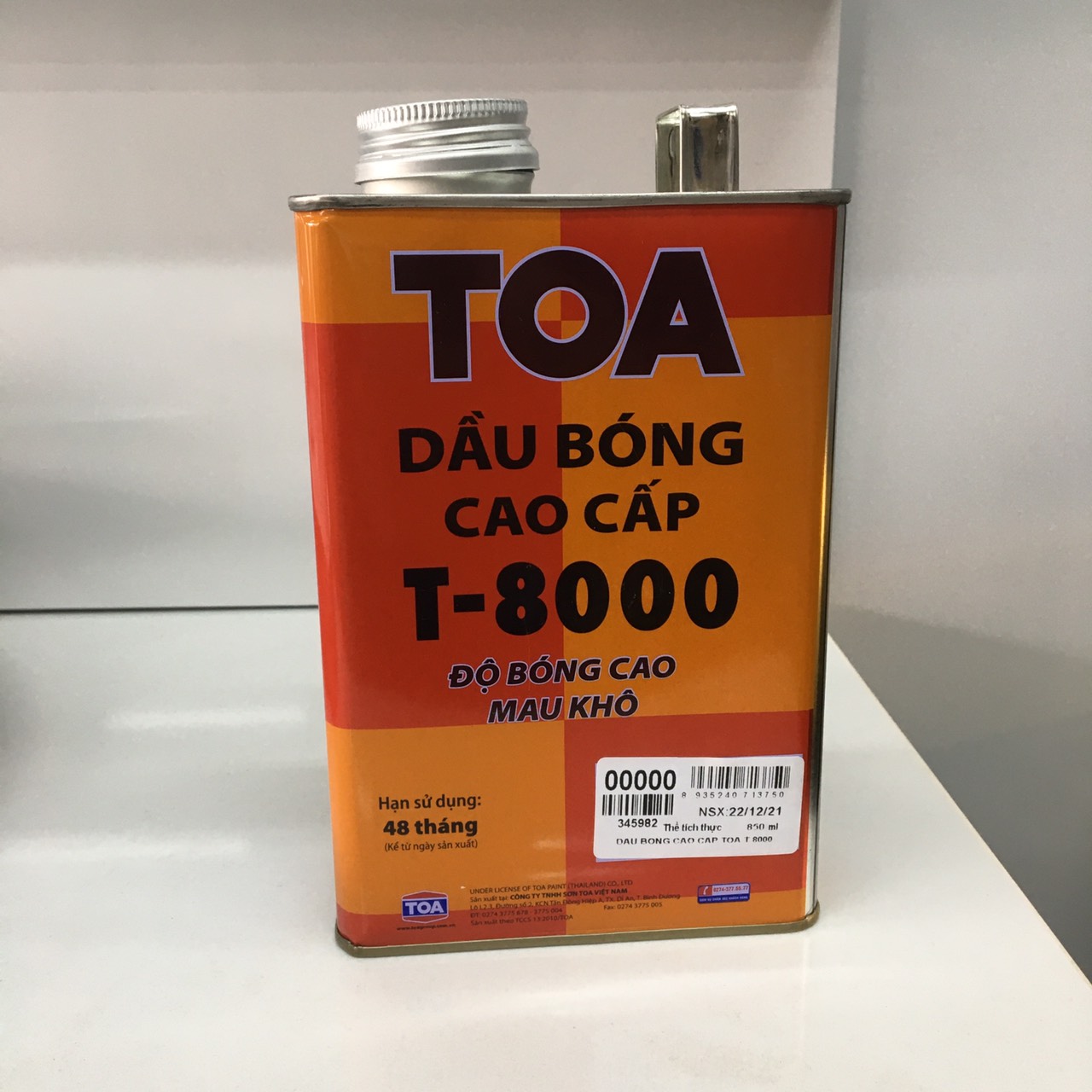 Dầu bóng cao cấp dùng cho gỗ toa - 8000 thùng nhỏ 850ml - lớn 3.5l