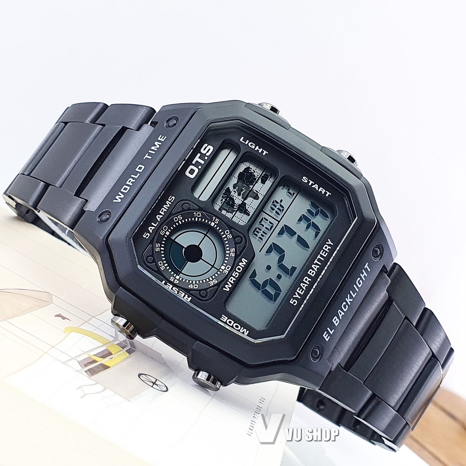 O.T.S Men's Watch 3188G- Multifunction