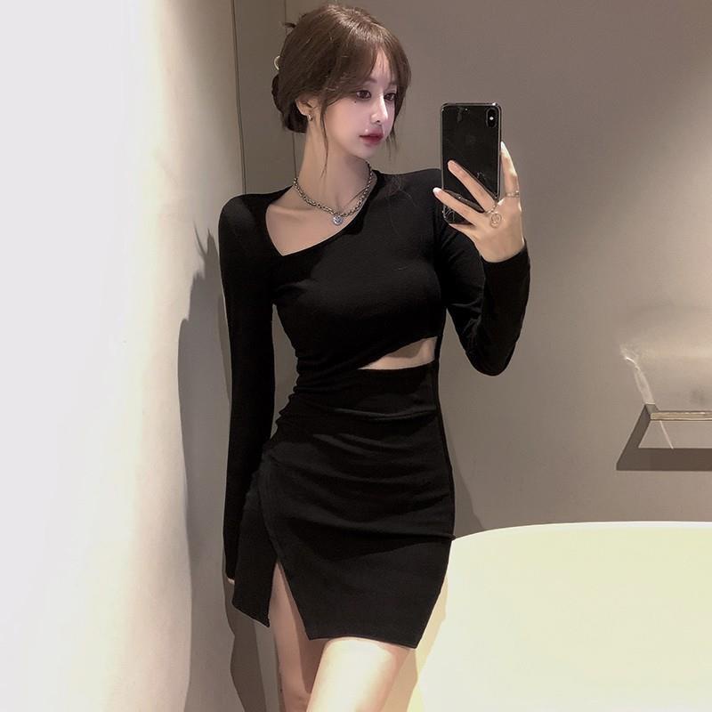 Đầm đen cut eo siêu cháy cho các nàng