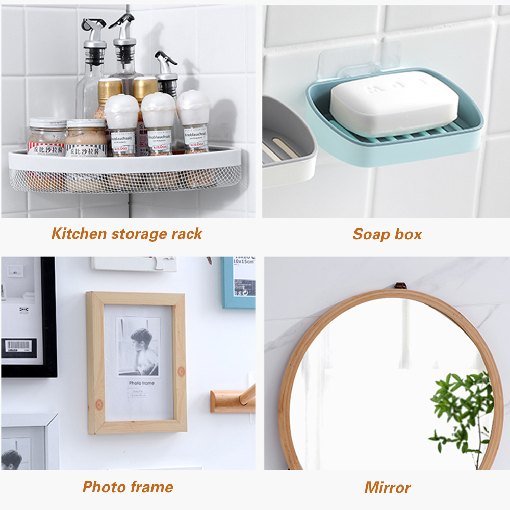 5 Bộ Móc Treo Cốc Hút Móc Treo Tường Dính Hai Mặt Giá Treo Trong Suốt Đồ Dùng Nhà Bếp Gia Dụng