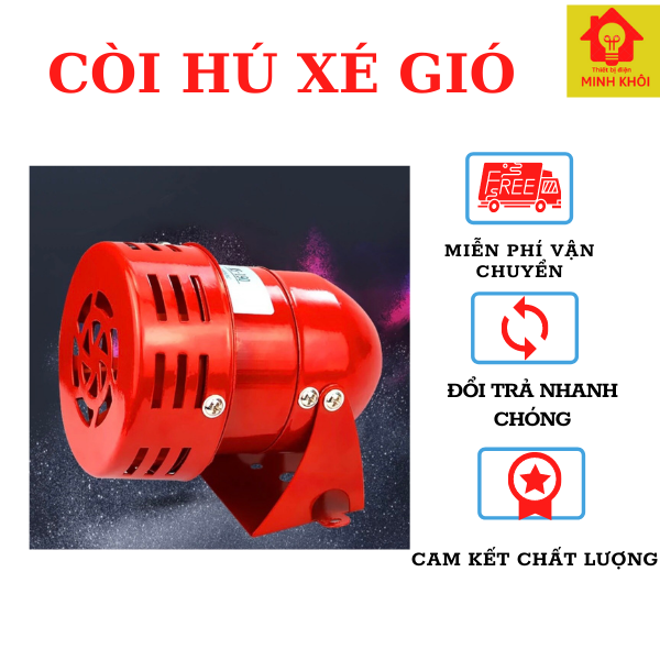 Còi hú báo động, còi hú xé gió ms 190 điện áp 12v,24v,220v,còi hú chống trộm, báo cháy