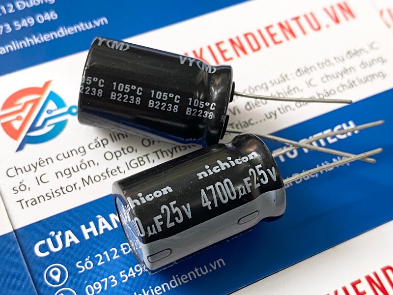 Tụ hóa nichicon 4700uf 25v kích thước 16x25mm