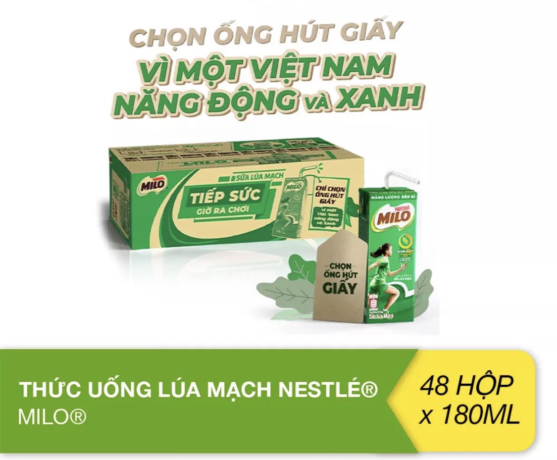 [HSD T12-2022] Thùng 48 Hộp Sữa lúa mạch Nestle Milo 180ml