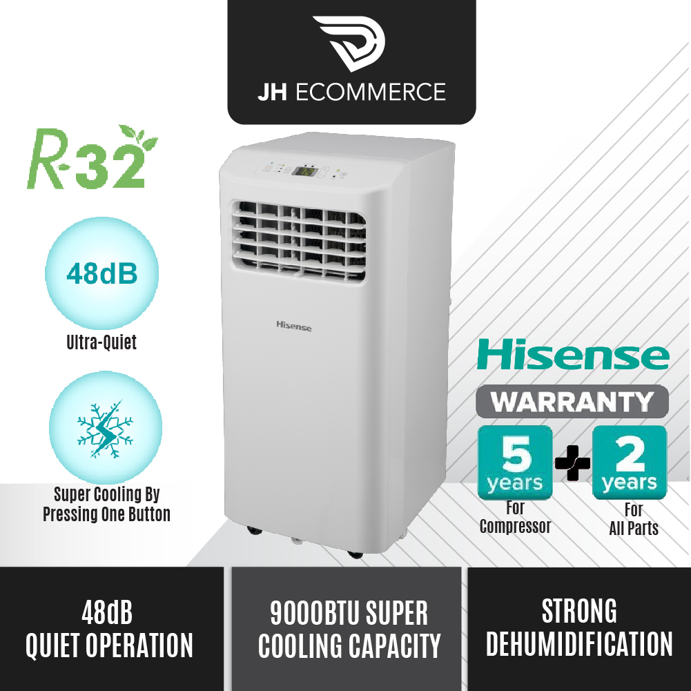 【24h Ship Out】hisense 10hp R32 Portable Air Conditioner Ap09kvg Remote Control Auto Cooling 8779