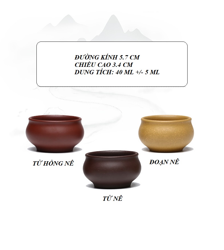 Chén Tử Sa Nghi Hưng 40 ML