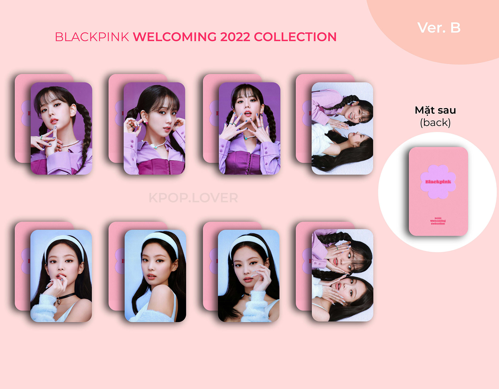 SET 8 CARD Blackpink WELCOMING COLLECTION 2022