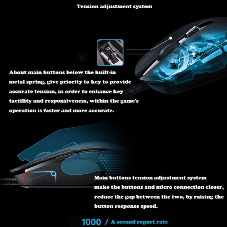 Chuột Chơi Game Có Dây Tốc Độ Cao Logitech G302 4000DPI 24H