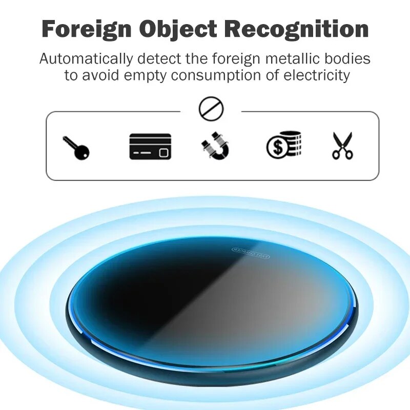 15W Fast Wireless Charger for Oneplus 10 Pro/9 Pro/8 Pro Qi Phone Wireless Charging Pad Breathing Light with USB Cable.