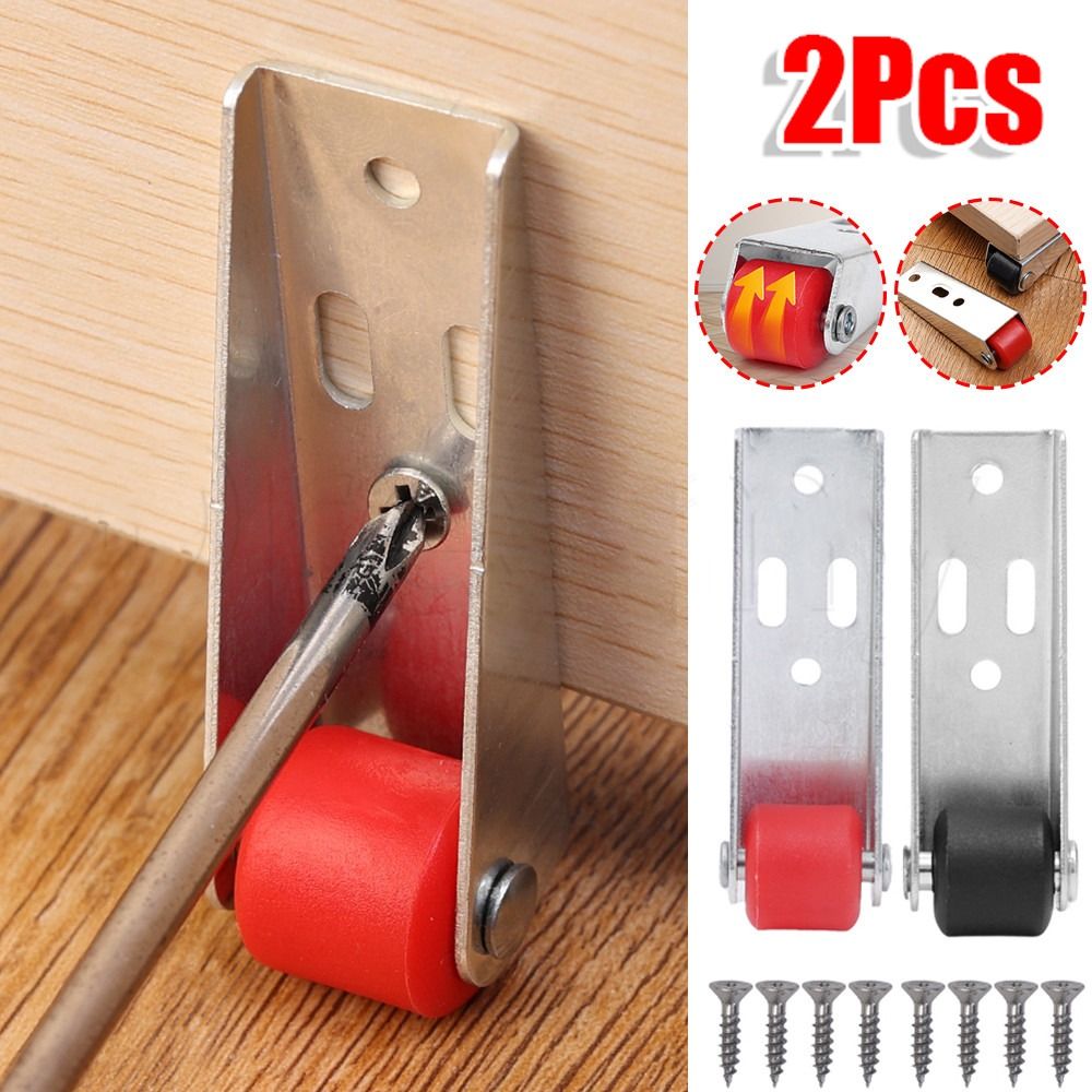 【HOT】 Durable Silent Caster Household Moving Tool Door Support Moving Wheel Side Mounted Directional Roller for 1/2Pcs.